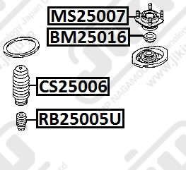 Подшипник опоры амортизатора BM25016 * JIKIU