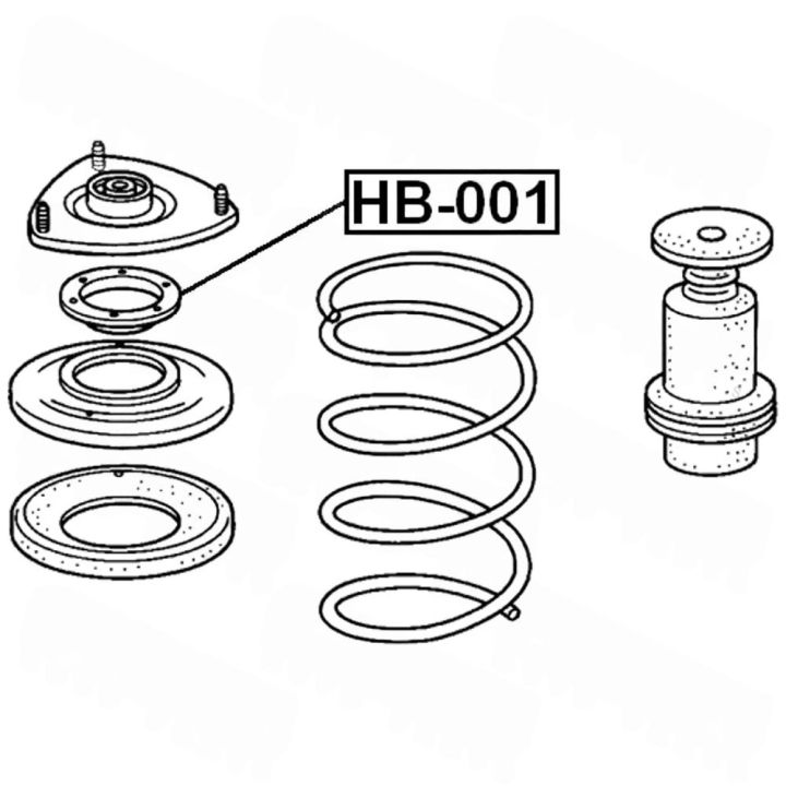 Подшипник опоры 51726-S5A-004 *FEBEST HB-001 Подшипник опоры 51726-S5A-004 *FEBEST HB-001