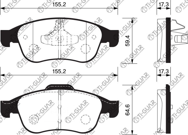 Тормозные колодки TG-0551/PN0551* Ti·GUAR Тормозные колодки TG-0551/PN0551* Ti·GUAR
